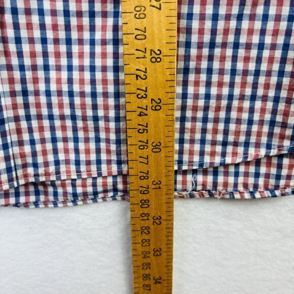 Club Room Shirt Mens XXL Regular Fit Plaid Long Sleeve Logo Collar Button Down - Picture 6 of 7